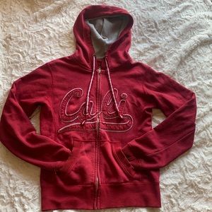 Red Cali “Green sleeved” zip up jacket